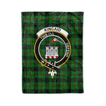 Plaid Blanket Kincaid Clan Crest Badge Tartan Blanket Scottish Green Plaid Throw Blanket Tartan Plaid Fleece Blanket
