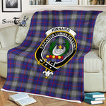 Plaid Blanket Kinnaird Clan Crest Badge Tartan Blanket Scottish Green Plaid Throw Blanket Tartan Plaid Fleece Blanket