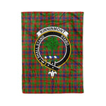 Plaid Blanket Kinninmont Clan Crest Badge Tartan Blanket Scottish Green Plaid Throw Blanket Tartan Plaid Fleece Blanket