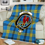 Plaid Blanket Laing Clan Crest Badge Tartan Blanket Scottish Plaid Throw Blanket Tartan Plaid Fleece Blanket
