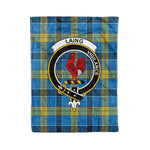Plaid Blanket Laing Clan Crest Badge Tartan Blanket Scottish Plaid Throw Blanket Tartan Plaid Fleece Blanket