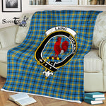 Plaid Blanket Laing Hunting Clan Crest Badge Tartan Blanket Scottish Plaid Throw Blanket Tartan Plaid Fleece Blanket