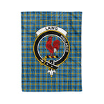 Plaid Blanket Laing Hunting Clan Crest Badge Tartan Blanket Scottish Plaid Throw Blanket Tartan Plaid Fleece Blanket
