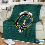 Plaid Blanket Lammie Clan Crest Badge Tartan Blanket Scottish Plaid Throw Blanket Tartan Plaid Fleece Blanket