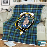 Plaid Blanket Lamont Ancient Clan Crest Badge Tartan Blanket Scottish Plaid Throw Blanket Tartan Plaid Fleece Blanket