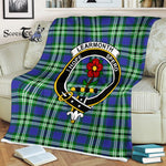 Plaid Blanket Learmonth Clan Crest Badge Tartan Blanket Scottish Plaid Throw Blanket Tartan Plaid Fleece Blanket