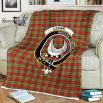 Plaid Blanket Leask Modern Clan Crest Badge Tartan Blanket Scottish Plaid Throw Blanket Tartan Plaid Fleece Blanket