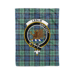 Plaid Blanket Leslie Hunting Ancient Clan Crest Badge Tartan Blanket Scottish Plaid Throw Blanket Tartan Plaid Fleece Blanket