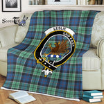 Plaid Blanket Leslie Hunting Ancient Clan Crest Badge Tartan Blanket Scottish Plaid Throw Blanket Tartan Plaid Fleece Blanket