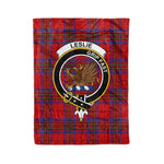 Plaid Blanket Leslie Modern Clan Crest Badge Tartan Blanket Scottish Plaid Throw Blanket Tartan Plaid Fleece Blanket