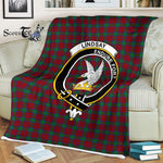 Plaid Blanket Lindsay Clan Crest Badge Tartan Blanket Scottish Plaid Throw Blanket Tartan Plaid Fleece Blanket