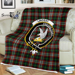 Plaid Blanket Lindsay Hunting Clan Crest Badge Tartan Blanket Scottish Plaid Throw Blanket Tartan Plaid Fleece Blanket