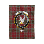 Plaid Blanket Lindsay Weathered Clan Crest Badge Tartan Blanket Scottish Plaid Throw Blanket Tartan Plaid Fleece Blanket