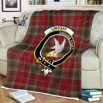 Plaid Blanket Lindsay Weathered Clan Crest Badge Tartan Blanket Scottish Plaid Throw Blanket Tartan Plaid Fleece Blanket