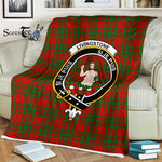 Plaid Blanket Livingstone Clan Crest Badge Tartan Blanket Scottish Plaid Throw Blanket Tartan Plaid Fleece Blanket