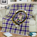 Plaid Blanket Livingstone Dress Clan Crest Badge Tartan Blanket Scottish Plaid Throw Blanket Tartan Plaid Fleece Blanket