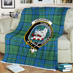 Plaid Blanket Lockhart Clan Crest Badge Tartan Blanket Scottish Plaid Throw Blanket Tartan Plaid Fleece Blanket
