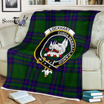 Plaid Blanket Lockhart Modern Clan Crest Badge Tartan Blanket Scottish Plaid Throw Blanket Tartan Plaid Fleece Blanket