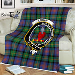 Plaid Blanket Logan Ancient Clan Crest Badge Tartan Blanket Scottish Plaid Throw Blanket Tartan Plaid Fleece Blanket