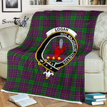 Plaid Blanket Logan Clan Crest Badge Tartan Blanket Scottish Plaid Throw Blanket Tartan Plaid Fleece Blanket