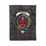 Plaid Blanket Logan Clan Crest Badge Tartan Blanket Scottish Plaid Throw Blanket Tartan Plaid Fleece Blanket