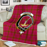 Plaid Blanket Lumsden of Clovan Clan Crest Badge Tartan Blanket Scottish Plaid Throw Blanket Tartan Plaid Fleece Blanket