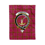 Plaid Blanket Lumsden of Clovan Clan Crest Badge Tartan Blanket Scottish Plaid Throw Blanket Tartan Plaid Fleece Blanket