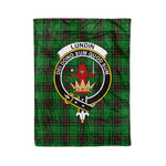 Plaid Blanket Lundin Clan Crest Badge Tartan Blanket Scottish Plaid Throw Blanket Tartan Plaid Fleece Blanket