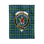 Plaid Blanket Lyon Hunting Clan Crest Badge Tartan Blanket Scottish Plaid Throw Blanket Tartan Plaid Fleece Blanket