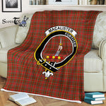 Plaid Blanket MacAlister Clan Crest Badge Tartan Blanket Scottish Plaid Throw Blanket Tartan Plaid Fleece Blanket