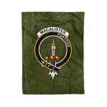 Plaid Blanket MacAlister Of Glenbarr Hunting Clan Crest Badge Tartan Blanket Scottish Plaid Throw Blanket - Scotstee Shop