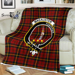 Plaid Blanket MacAlister Of Skye Clan Crest Badge Tartan Blanket Scottish Plaid Throw Blanket Tartan Plaid Fleece Blanket