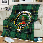 Plaid Blanket MacAlpine Ancient Clan Crest Badge Tartan Blanket Scottish Plaid Throw Blanket Tartan Plaid Fleece Blanket