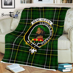 Plaid Blanket MacAlpine Modern Clan Crest Badge Tartan Blanket Scottish Plaid Throw Blanket Tartan Plaid Fleece Blanket