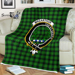 Plaid Blanket MacArthur Ancient Hunting Clan Crest Badge Tartan Blanket Scottish Plaid Throw Blanket - Scotstee Shop