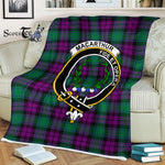 Plaid Blanket MacArthur Milton Clan Crest Badge Tartan Blanket Scottish Plaid Throw Blanket Tartan Plaid Fleece Blanket