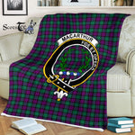 Plaid Blanket MacArthur Of Milton Clan Crest Badge Tartan Blanket Scottish Plaid Throw Blanket Tartan Plaid Fleece Blanket