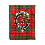 Plaid Blanket MacAulay Modern Clan Crest Badge Tartan Blanket Scottish Plaid Throw Blanket Tartan Plaid Fleece Blanket