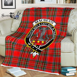Plaid Blanket MacBean Modern Clan Crest Badge Tartan Blanket Scottish Plaid Throw Blanket Tartan Plaid Fleece Blanket