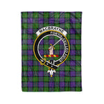 Plaid Blanket MacBrayne Clan Crest Badge Tartan Blanket Scottish Plaid Throw Blanket Tartan Plaid Fleece Blanket