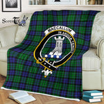 Plaid Blanket MacCallum Clan Crest Badge Tartan Blanket Scottish Plaid Throw Blanket Tartan Plaid Fleece Blanket
