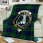 Plaid Blanket MacCallum Modern Clan Crest Badge Tartan Blanket Scottish Plaid Throw Blanket Tartan Plaid Fleece Blanket