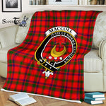 Plaid Blanket MacColl Modern Clan Crest Badge Tartan Blanket Scottish Plaid Throw Blanket Tartan Plaid Fleece Blanket