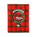 Plaid Blanket MacDonald of Sleat Clan Crest Badge Tartan Blanket Scottish Plaid Throw Blanket Tartan Plaid Fleece Blanket