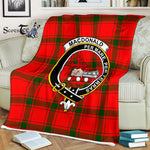 Plaid Blanket MacDonald of Sleat Clan Crest Badge Tartan Blanket Scottish Plaid Throw Blanket Tartan Plaid Fleece Blanket