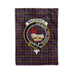 Plaid Blanket Macdonalds Of Donald Modern Clan Crest Badge Tartan Blanket Scottish Plaid Throw Blanket - Scotstee Shop