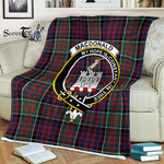 Plaid Blanket Macdonalds Of Ranald Clan Crest Badge Tartan Blanket Scottish Plaid Throw Blanket Tartan Plaid Fleece Blanket