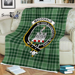 Plaid Blanket Macdonalds Of Ranald Lord Of The Isles Hunting Clan Crest Badge Tartan Blanket Scottish Plaid Throw Blanket - Scotstee Shop