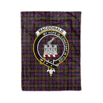 Plaid Blanket Macdonalds Of Ranald Modern Clan Crest Badge Tartan Blanket Scottish Plaid Throw Blanket - Scotstee Shop