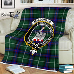 Plaid Blanket Macdonalds Of Ranald The Isles Hunting Modern Clan Crest Badge Tartan Blanket Scottish Plaid Throw Blanket - Scotstee Shop